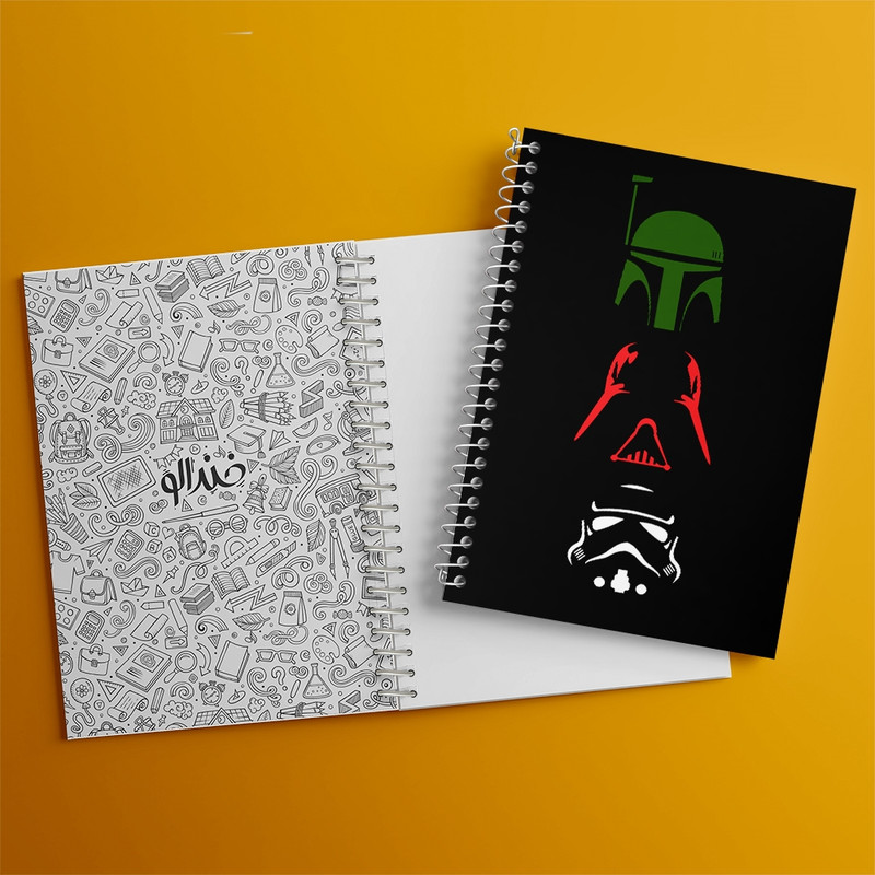 دفتر طراحی 50 برگ خندالو طرح جنگ ستارگان (Star Wars) کد F10495