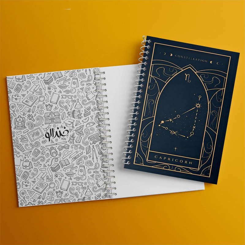 دفتر طراحی 50 برگ خندالو طرح ماه تولد دی کد F10878