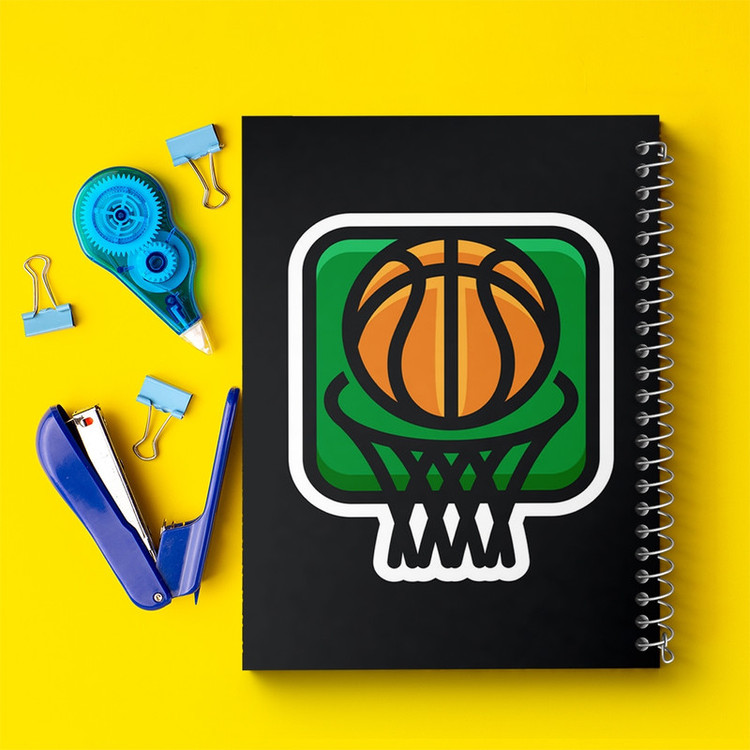 دفتر طراحی 50 برگ خندالو طرح بسکتبال Basketball کد 26469