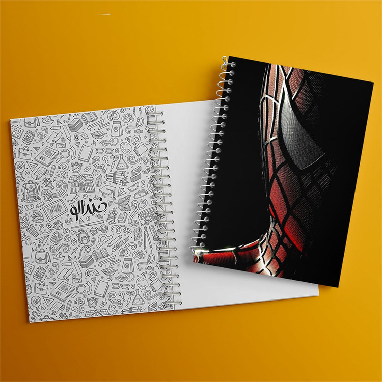 دفتر طراحی 50 برگ خندالو طرح مرد عنکبوتی (Spider Man) کد N1768