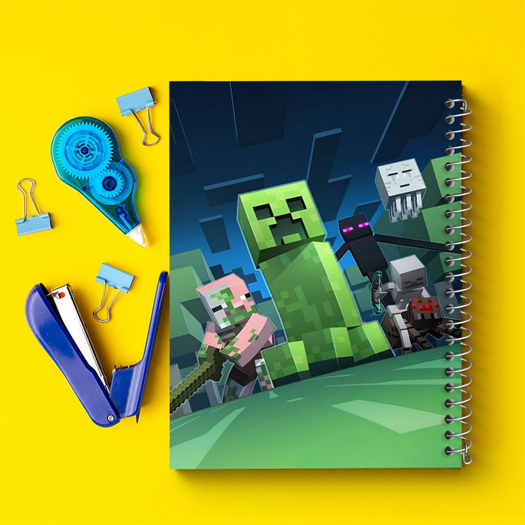 دفتر طراحی 50 برگ خندالو طرح ماینکرافت (Minecraft) کد F3503