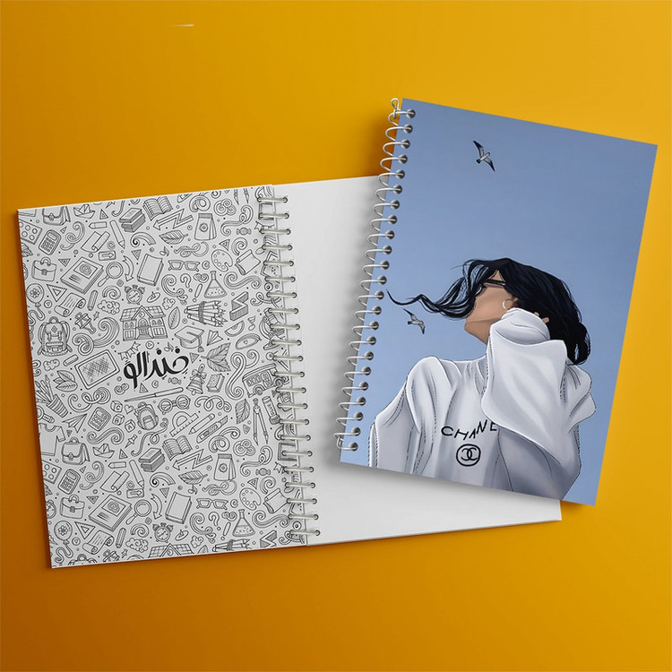 دفتر طراحی 50 برگ خندالو طرح دخترانه کد F3681