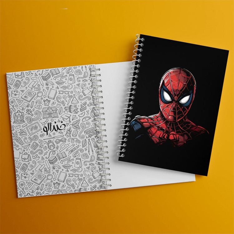 دفتر طراحی 50 برگ خندالو طرح مرد عنکبوتی (Spider Man) کد N5968