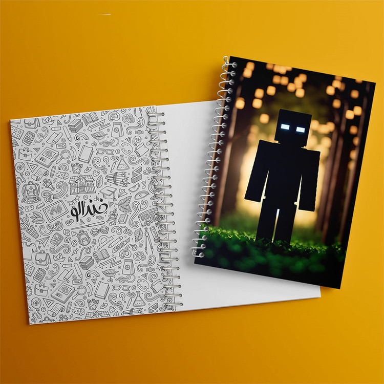 دفتر طراحی 50 برگ خندالو طرح ماینکرافت (Minecraft) کد F14073