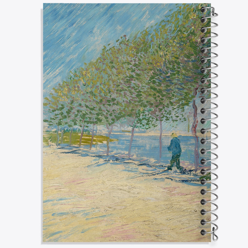 دفتر طراحی 50 برگ خندالو طرح جاده درامتداد رود سن ونسان ونگوگ (Van Gogh) کد 36794