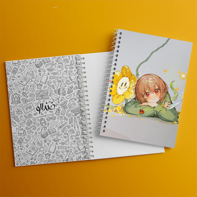 دفتر طراحی 50 برگ خندالو طرح بازی آندرتیل (Undertale) کد 31751