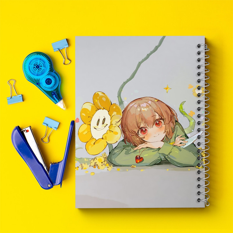 دفتر طراحی 50 برگ خندالو طرح بازی آندرتیل (Undertale) کد 31751