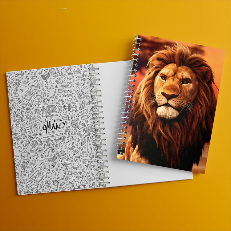 دفتر طراحی 50 برگ خندالو طرح شیر کد F12654