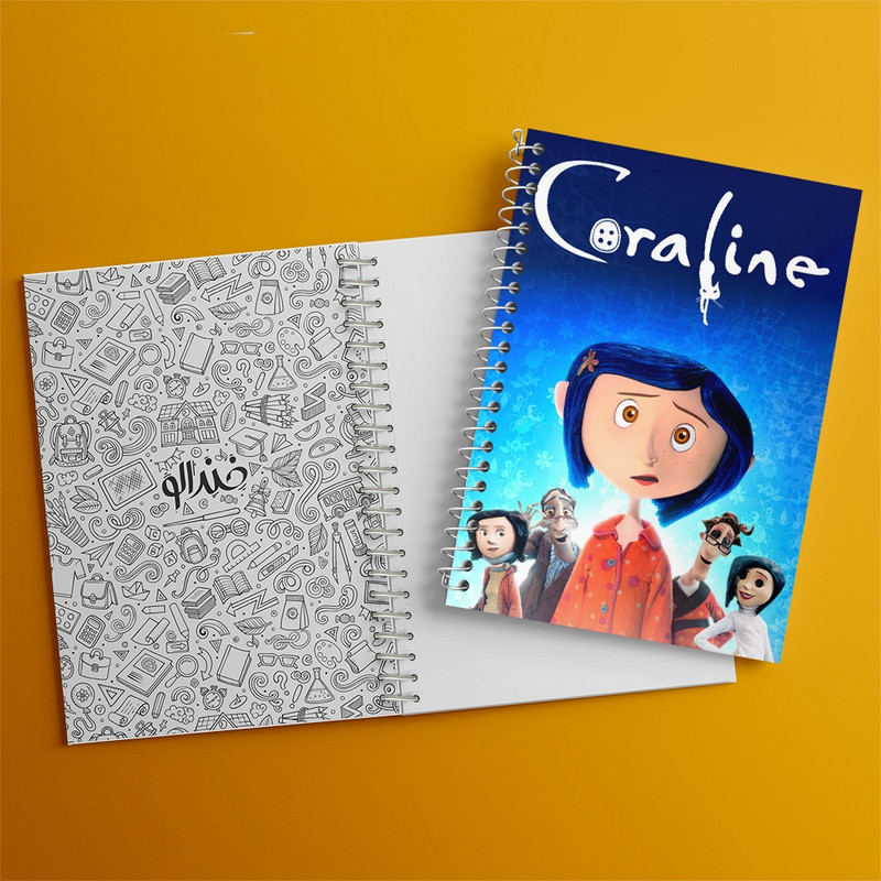 دفتر طراحی 50 برگ خندالو طرح کورالاین Coraline کد 20767