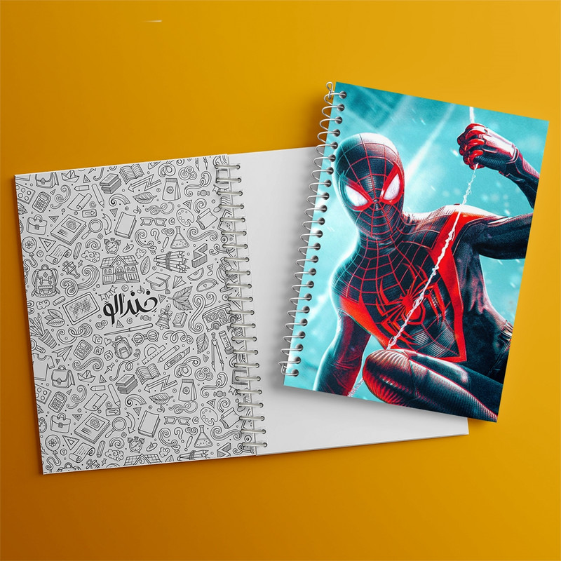 دفتر طراحی 50 برگ خندالو طرح مرد عنکبوتی Spider Man کد 13167