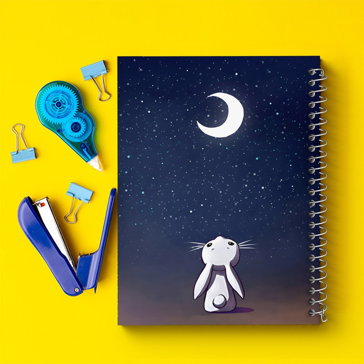 دفتر طراحی 50 برگ خندالو طرح ماه کد N8301