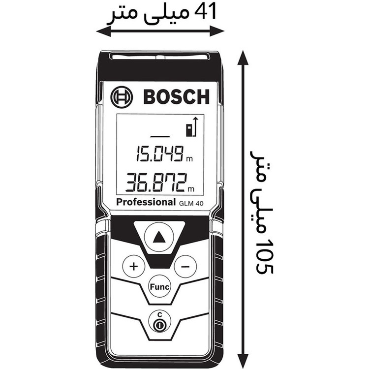 متر لیزری بوش مدل GLM 40
