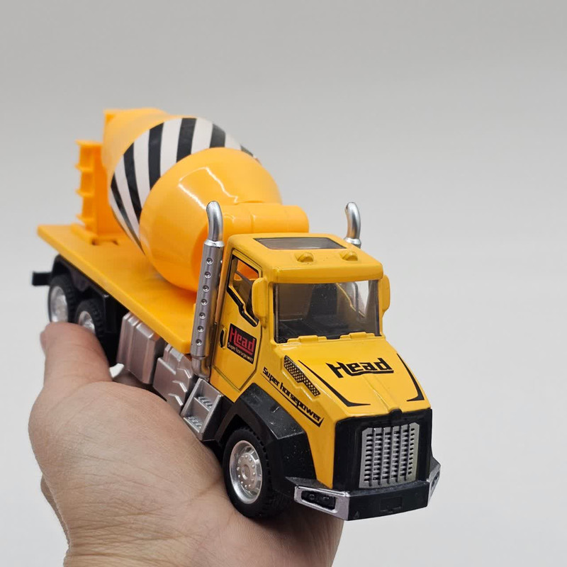 ماکت ماشین ناب سل مدل کامیون راهسازی میکسر فلزی چراغدار کد MIXER TRUCK NAAB001