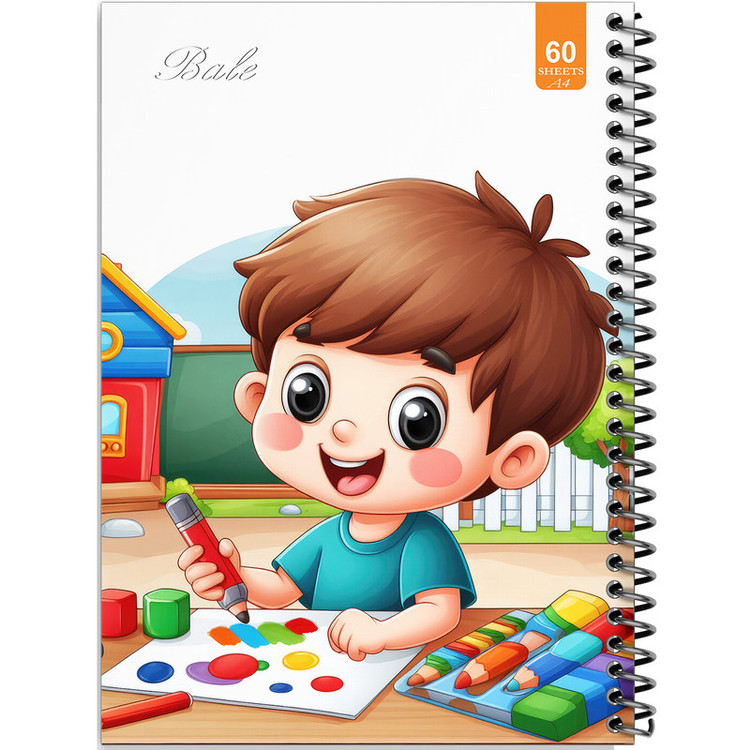 دفتر نقاشی 60 برگ انتشارات بله طرح فانتزی پسرانه طراحی با ماژیک کد A4-O381