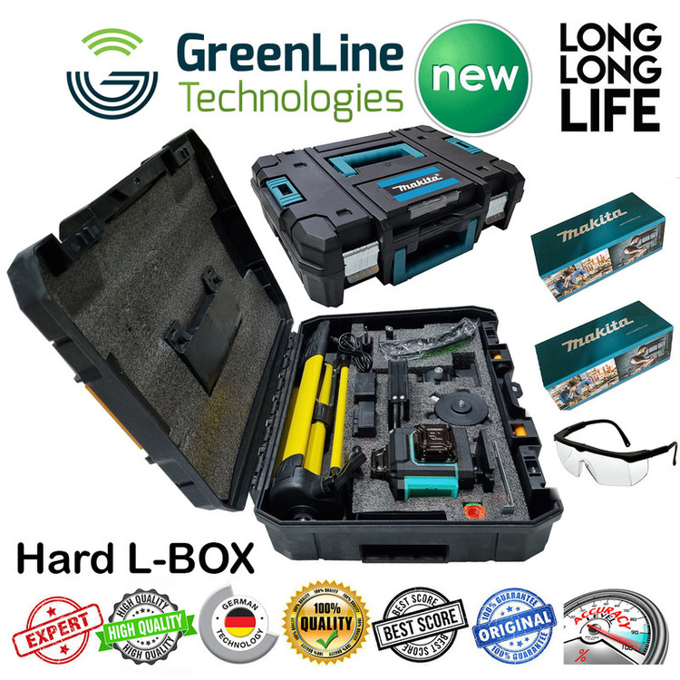 تراز لیزری ماکیتا نور سبز مدل فوق هوشمند 16 لاین کد 4D-16 L Hard Box