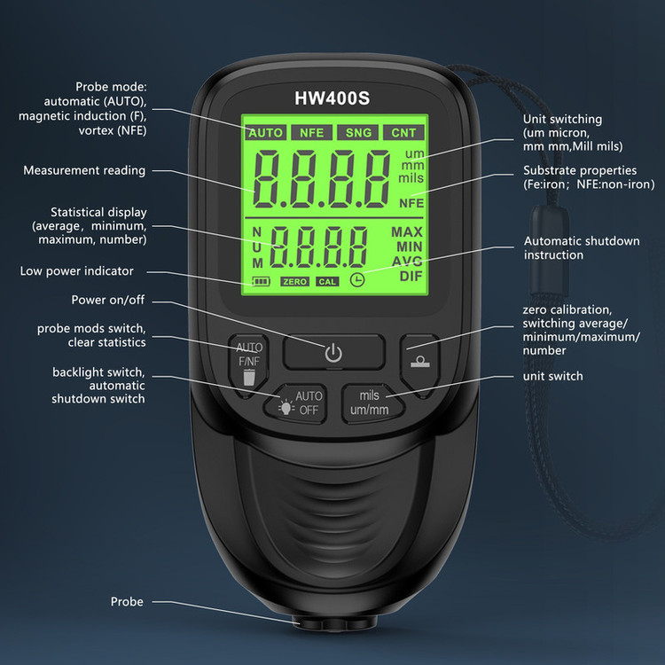 ضخامت سنج رنگ مدل HW-400S