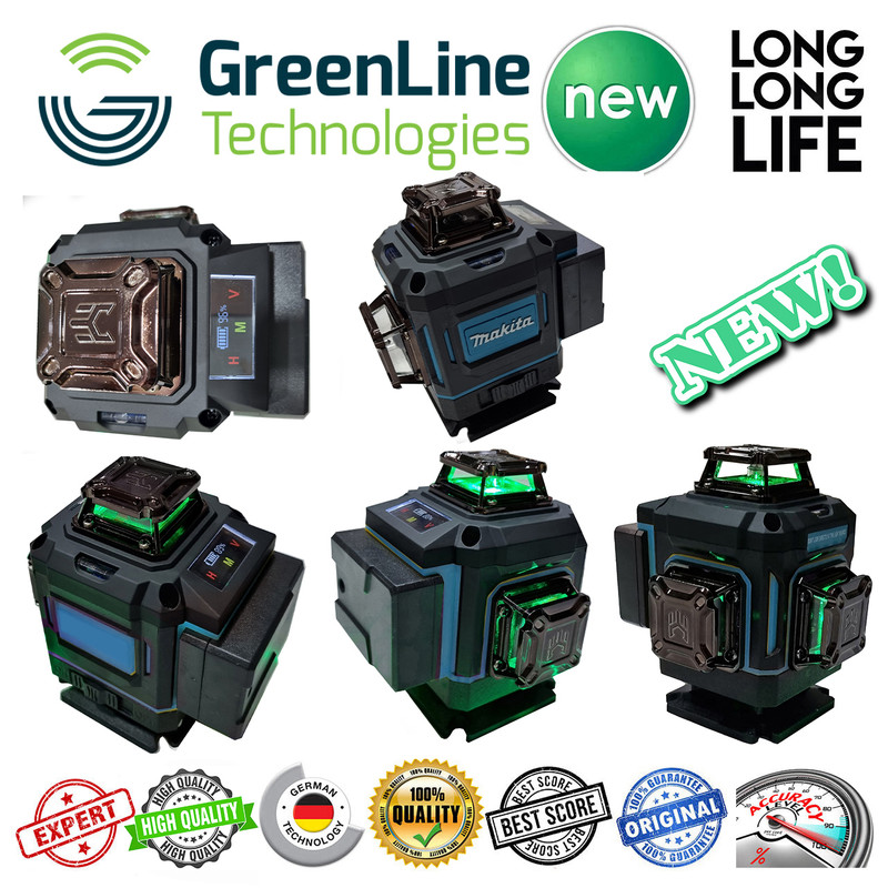 تراز لیزری ماکیتا مدل فوق هوشمند 4 بعدی کد Makita 360-4D - Green Line