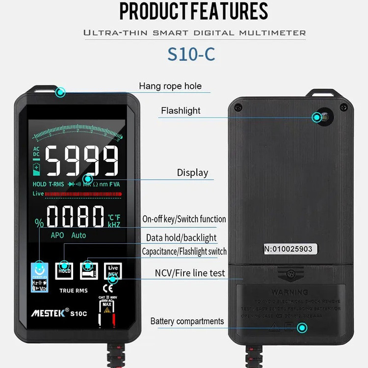 مولتی متر هوشمند مستک مدل S10C