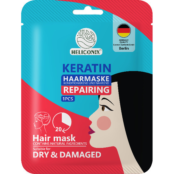ماسک مو ترمیمکننده هلیکونیکس مدل کراتین مناسب برای موهای خشک و آسیب دیده حجم 36 میلی لیتر