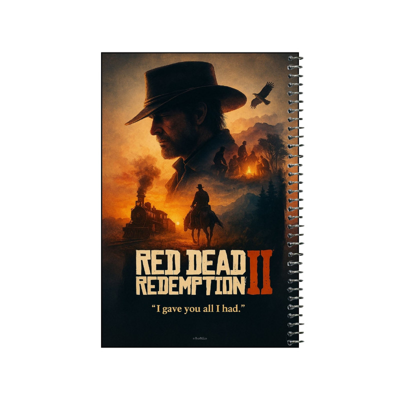 دفتر نقاشی 50 برگ سیمی مدل red dead کد v2