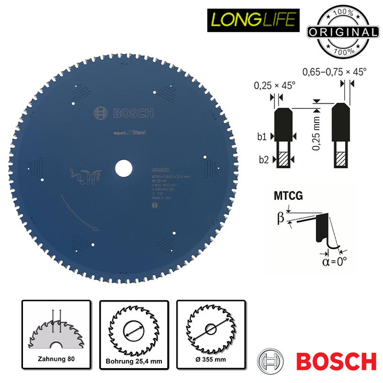 تیغ اره فلز بر بوش مدل 355mm-Expert for steel