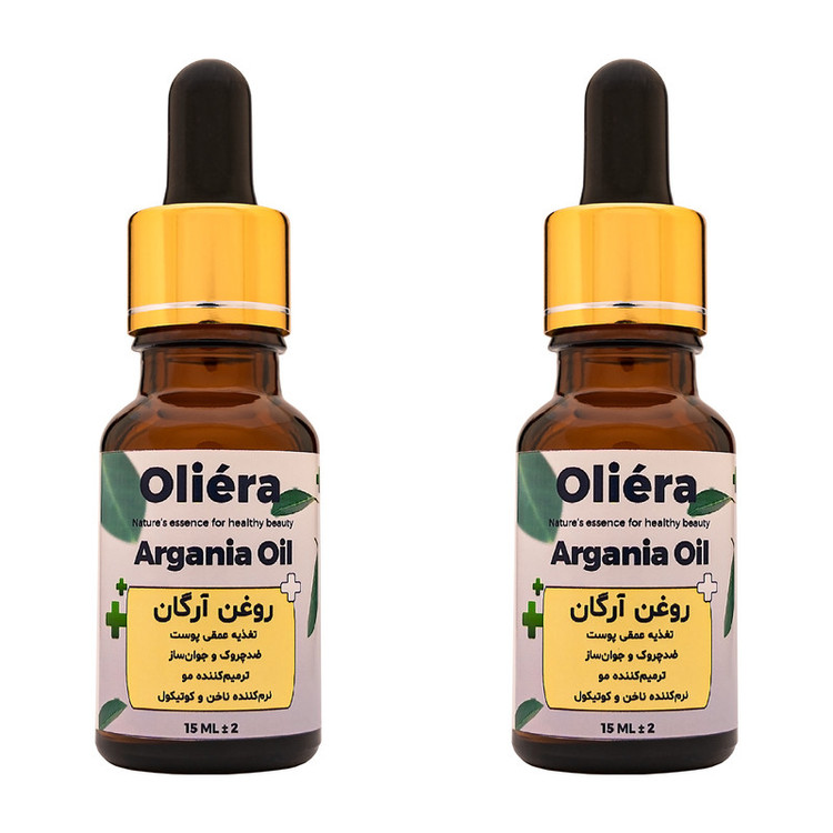 روغن مو آرگان اُلیئرا مدل +A حجم 15 میلی لیتر بسته 2 عددی