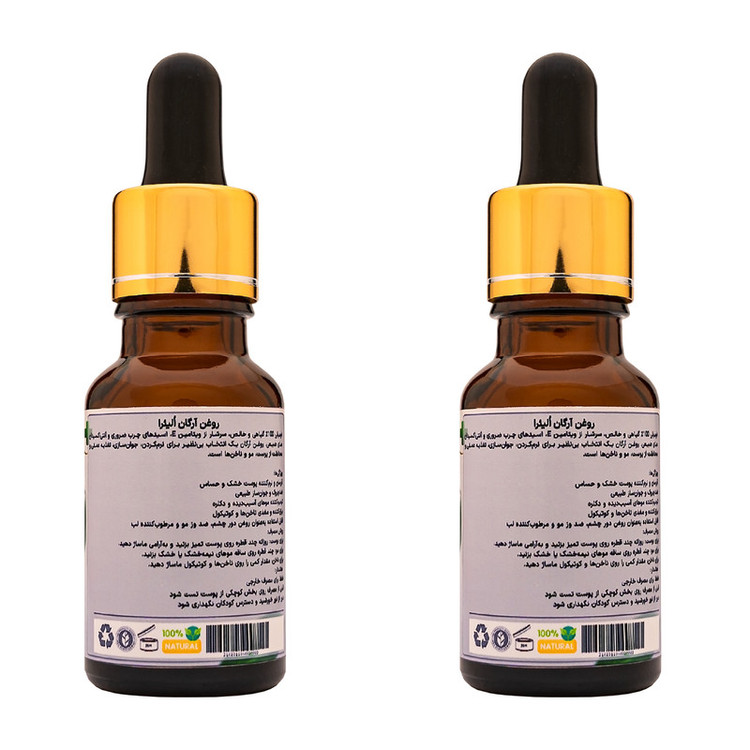 روغن مو آرگان اُلیئرا مدل +A حجم 15 میلی لیتر بسته 2 عددی