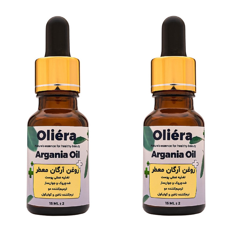 روغن آرگان اُلیئرا مدل +A حجم 15 میلی لیتر بسته 2 عددی