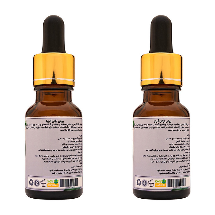 روغن آرگان اُلیئرا مدل +A حجم 15 میلی لیتر بسته 2 عددی