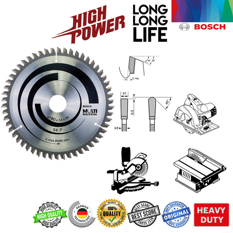 تیغ اره دیسکی بوش مدل مولتی متریال 190MM-54T