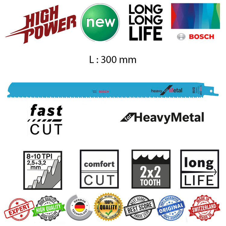 تیغ اره افقی بر بوش مدل Heavy Metal 300 مجموعه 5 عددی