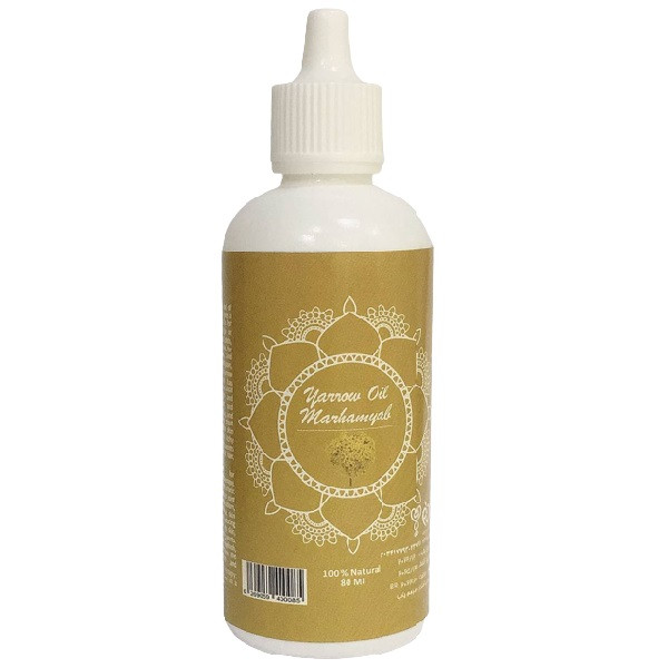 روغن تقویت کننده مو و ابرو ریش و سبیل مرهم یاب مدل  بومادران حجم 80 میلی لیتر