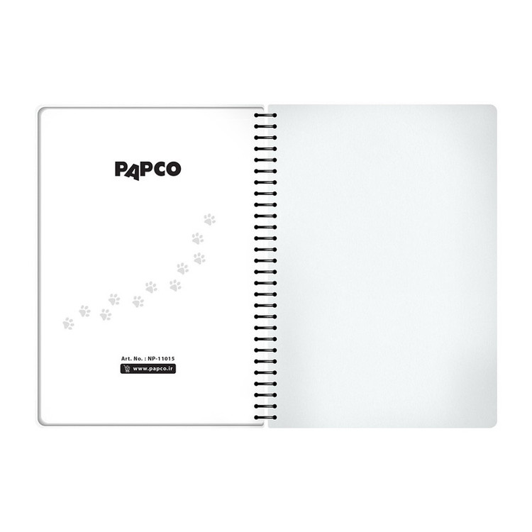 دفتر مشق 100 برگ پاپکو طرح CAT-B&W کد NP-11015