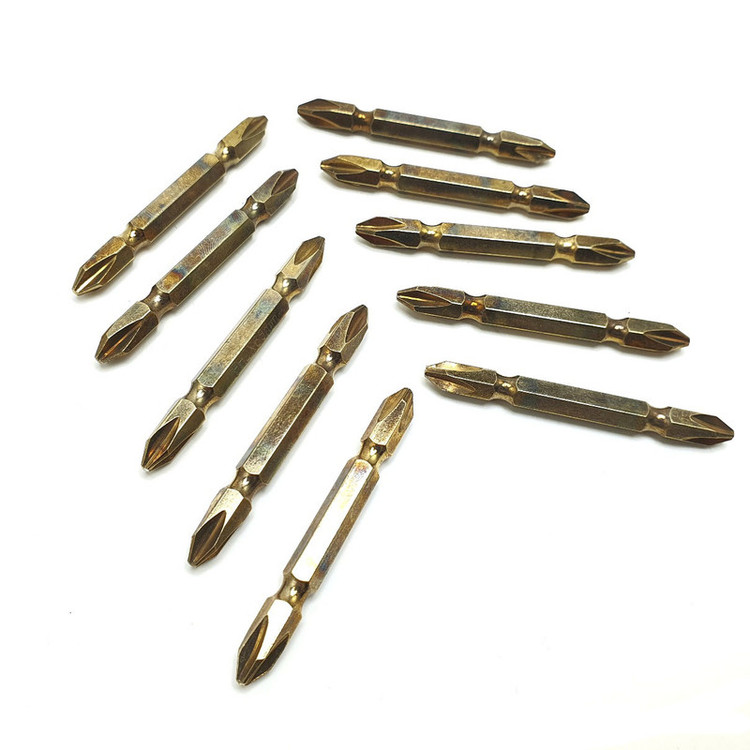 نوک پیچ گوشتی دو سر چهار سو باس مدل ph2-65MM مجموعه 10 عددی