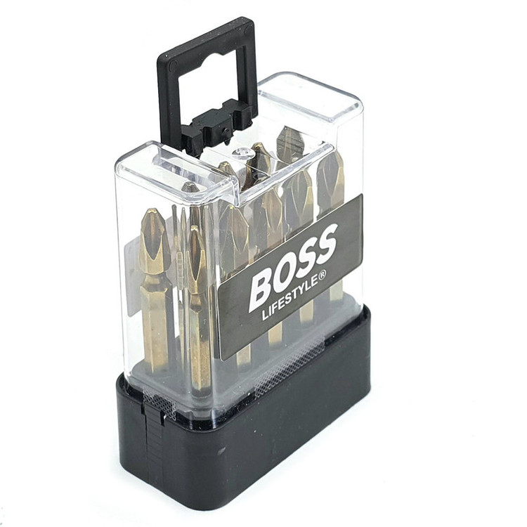 نوک پیچ گوشتی دو سر چهار سو باس مدل ph2-65MM مجموعه 10 عددی