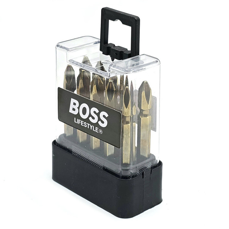 نوک پیچ گوشتی دو سر چهار سو باس مدل ph2-65MM مجموعه 10 عددی