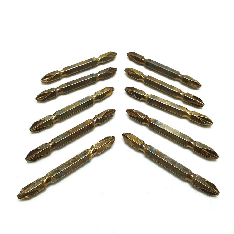 نوک پیچ گوشتی دو سر چهار سو باس مدل ph2-65MM مجموعه 10 عددی