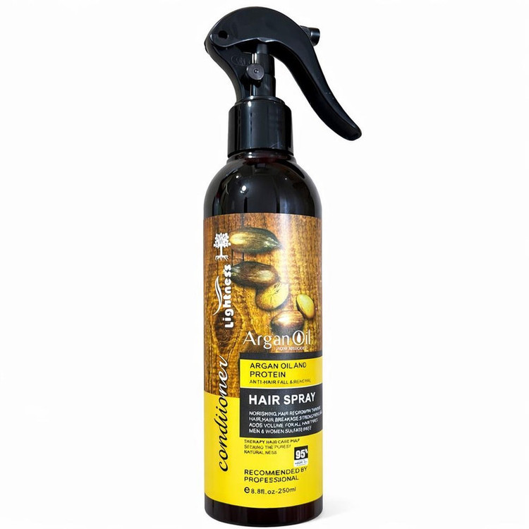 اسپری مو لایتنس مدل Argan مناسب برای انواع مو حجم 250 میلی لیتر