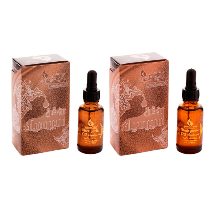 روغن تقویت کننده مو و ریش گیاه قانون مدل سیر سیاه حجم 30 میلی لیتر مجموعه دو عددی