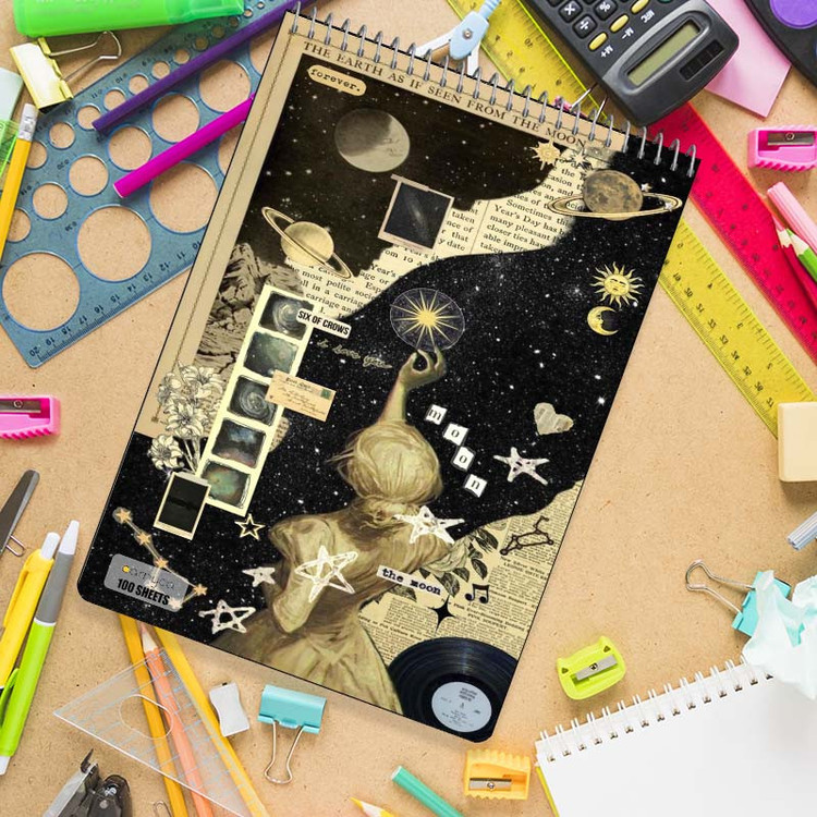 دفتر شطرنجی 100 برگ کارنیکا طرح وینتج اسکرپ بوک Vintage Scrapbook کد 24174