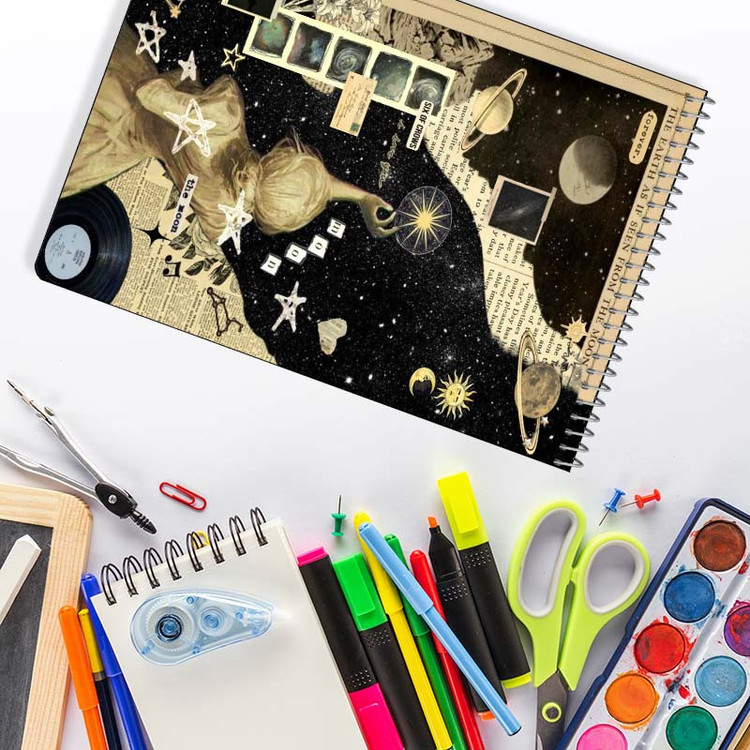 دفتر شطرنجی 100 برگ کارنیکا طرح وینتج اسکرپ بوک Vintage Scrapbook کد 24174