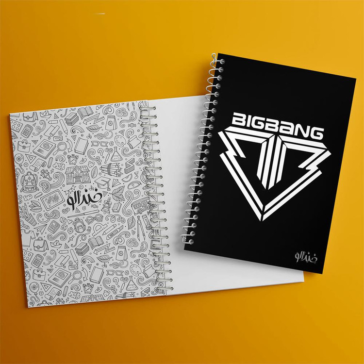 دفتر مشق 100 برگ خندالو طرح گروه بیگ بنگ BIGBANG کد 12568