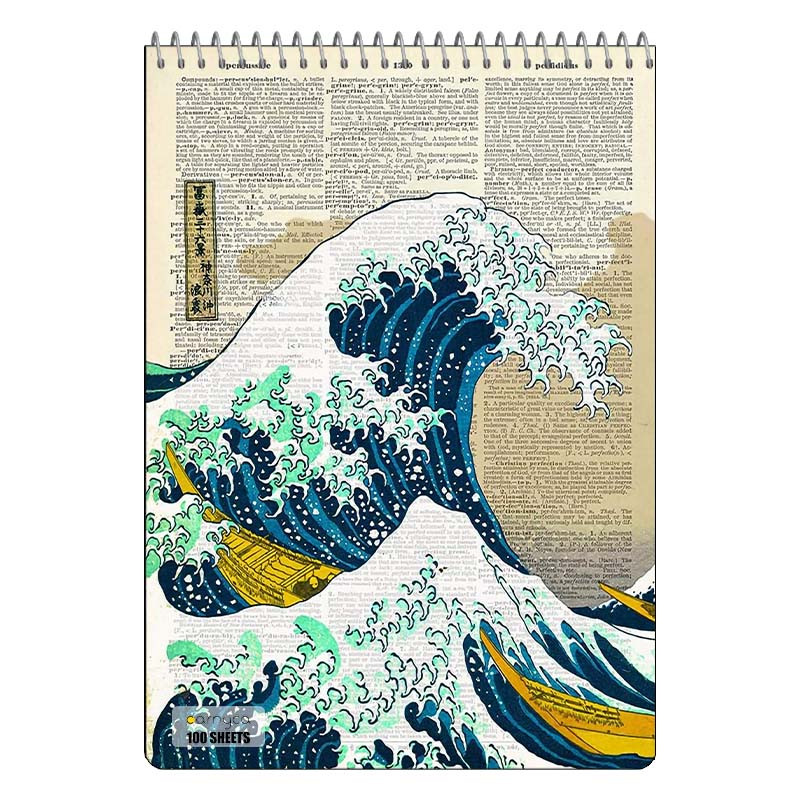 دفتر شطرنجی 100 برگ کارنیکا طرح روزنامه وینتج Vintage Newspaper کد 87417