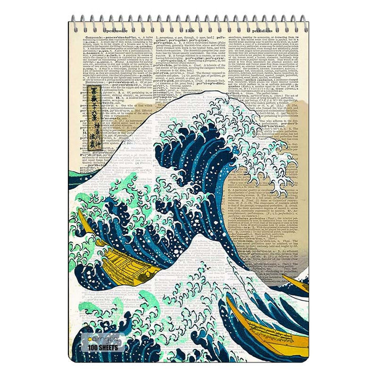 دفتر شطرنجی 100 برگ کارنیکا طرح روزنامه وینتج Vintage Newspaper کد 87417