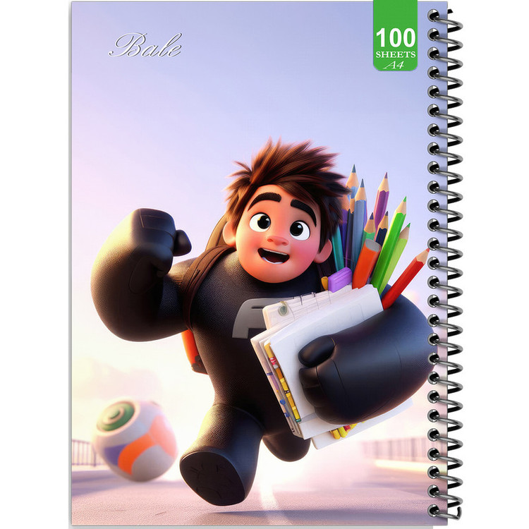دفتر نقاشی 100 برگ بله طرح فانتزی پسرانه کد A4-N262