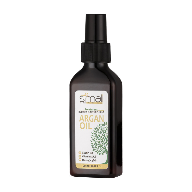 روغن آرگان ترمیم کننده سیمالی استار مدل Anti Frizz مناسب برای موهای خشک و آسیب دیده حجم 100 میلی لیتر
