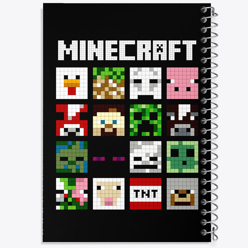 دفتر مشق 100 برگ خندالو طرح بازی ماینکرافت (Minecraft) کد 37006