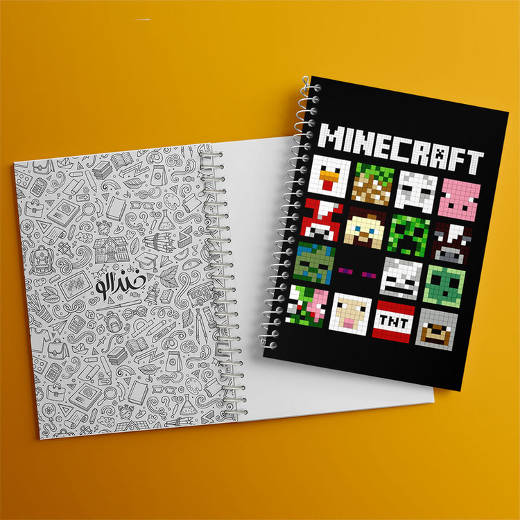 دفتر مشق 100 برگ خندالو طرح بازی ماینکرافت (Minecraft) کد 37006