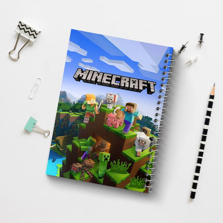 دفتر مشق 100 برگ خندالو طرح ماینکرافت (Minecraft) کد F2419