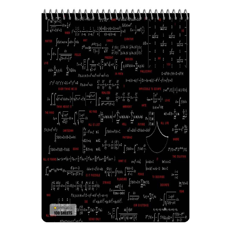 دفتر شطرنجی 100 برگ کارنیکا طرح ریاضیات Mathematics کد 99388
